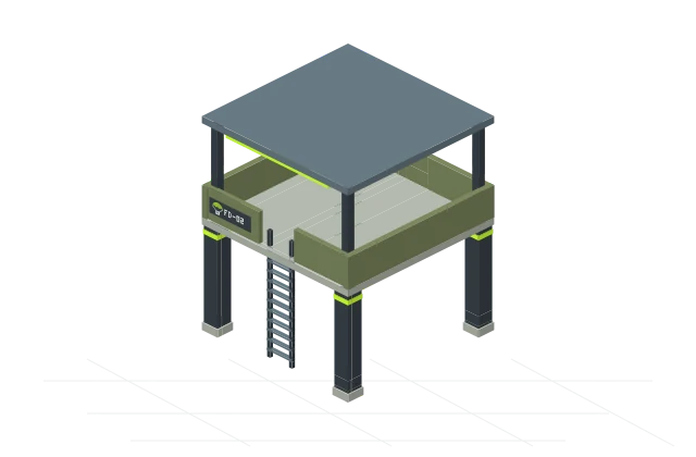 Observation tower: an isometric preview of the downloadable original model